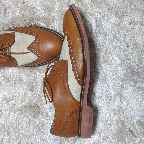 Cole Haan Tan Linen Wingtip Oxfords 12M - Picture 7 of 14